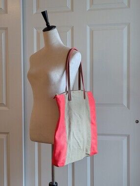 Gap Leather + Canvas Tote Bag